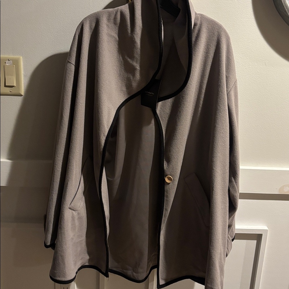 NWT Just Fashion Now Woolen Cloth One Button Gray Jacket Size XXL